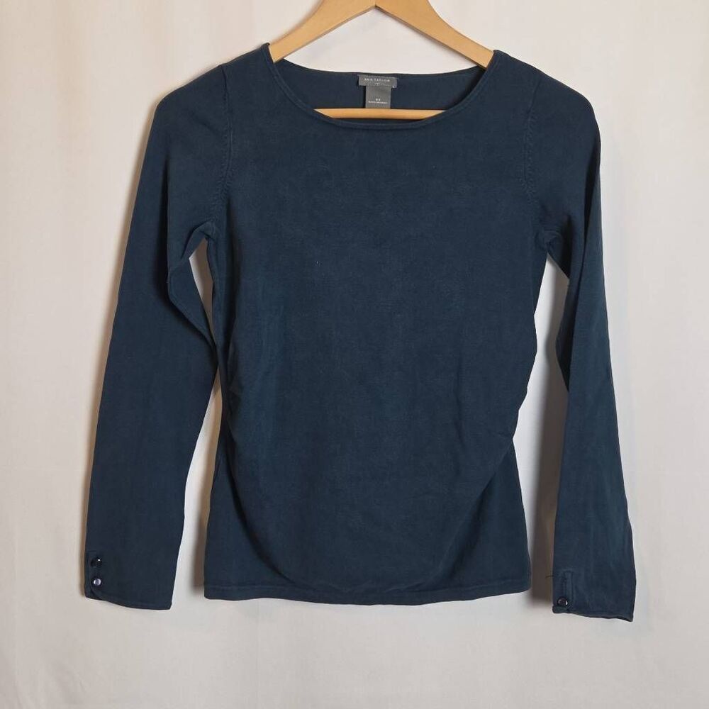 Ann Taylor‎ Navy Blue Longsleeve Top  XS
